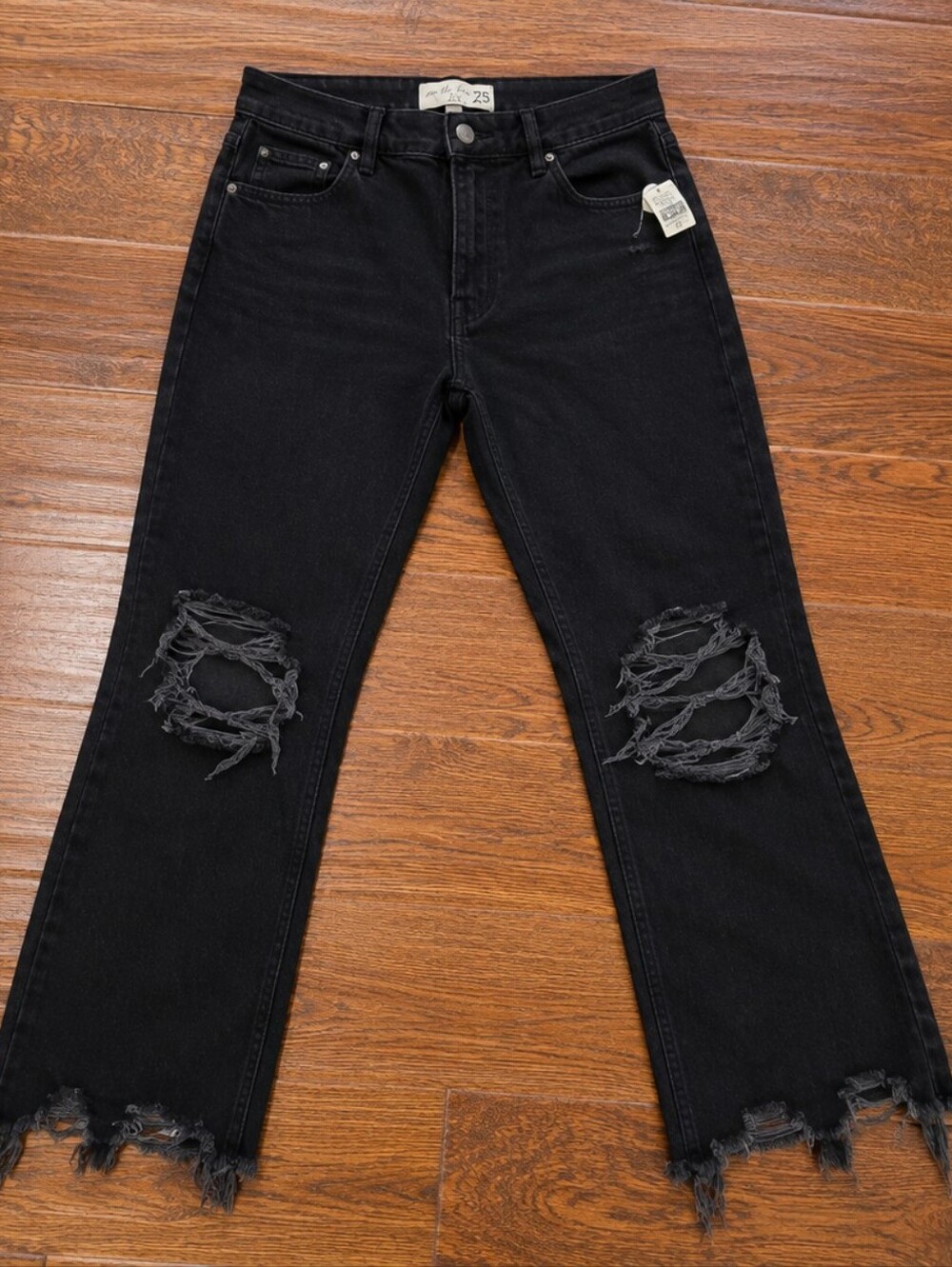 We The Free by Free People Distressed Black Jeans - Picture 4 of 5